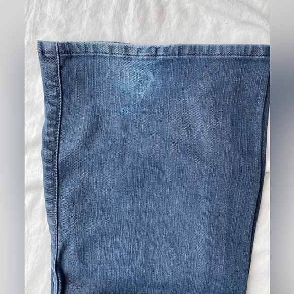 VTG Y2k 2000’s Rich & Skinny Blue Flare Wide Leg Jeans dark wash 27 - Picture 8 of 11